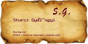 Sturcz Gyöngyi névjegykártya