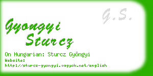 gyongyi sturcz business card
