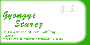 gyongyi sturcz business card